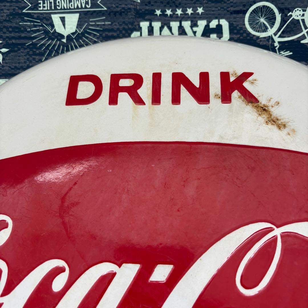 コカコーラ ホーロー看板 ボタンサインCoca Cola Coke 昭和レトロ