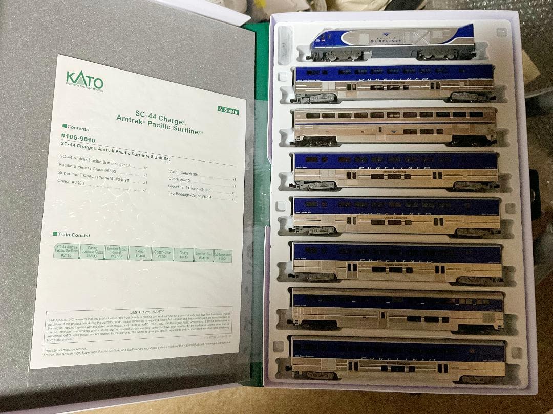 鉄道模型 KATO SC44 Charger Amtrak Pacific Surflin Amtrak Pacific Surfliner 4 Car Base Set – Kato USA Online Store