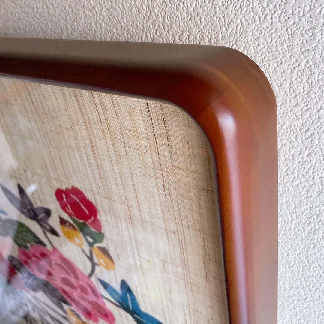 琉球紅型 びんがた 額入り 花籠と燕 沖縄 染物 インテリア - メルカリ