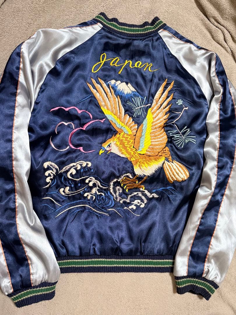 ２面用 テーラー東洋 スカル 鷲 日本限定 スカジャン vintage　サテン