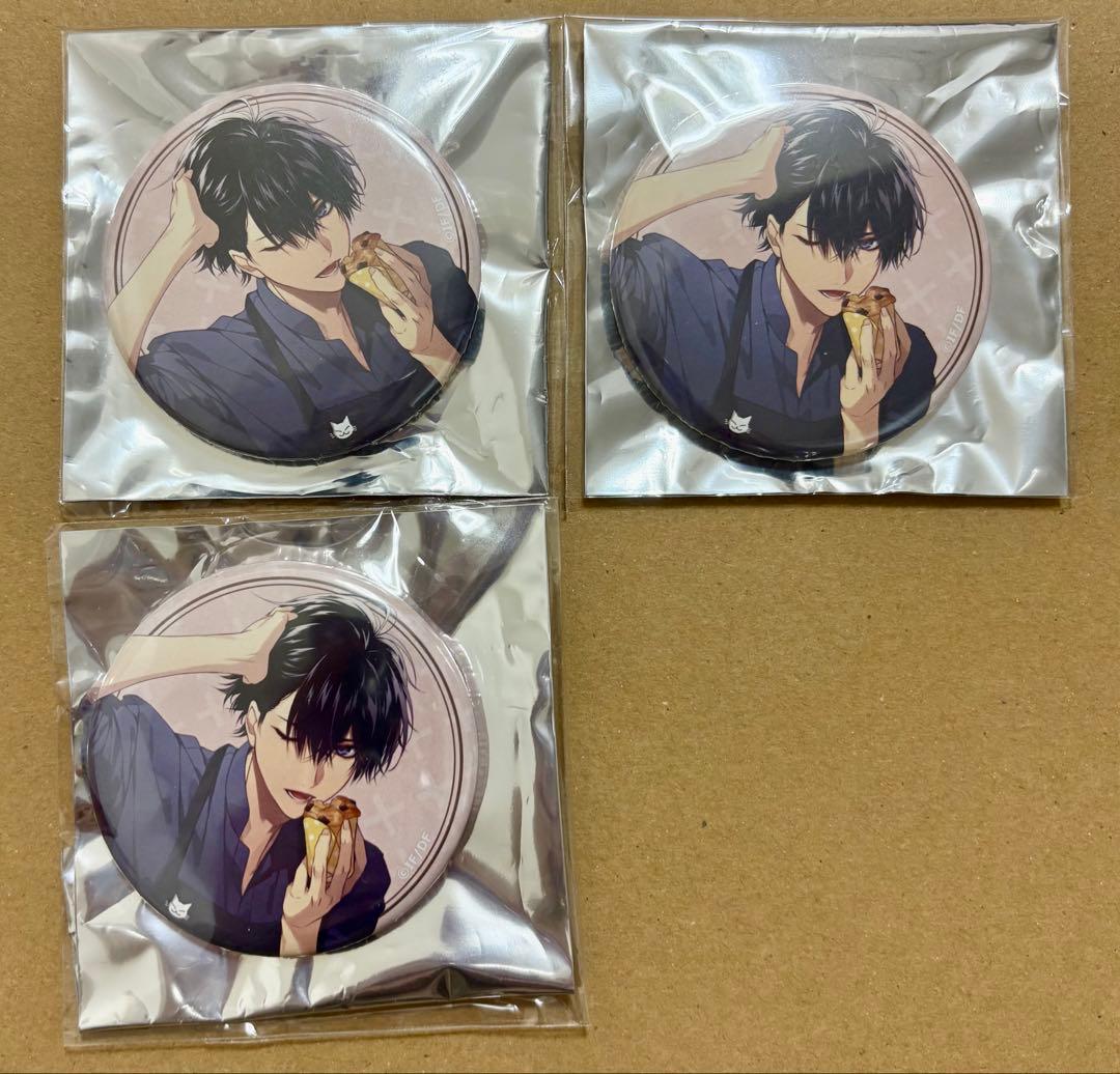 柳愛時　オトメイト×ビーズログ　缶バッジ　with sweets カラマリ