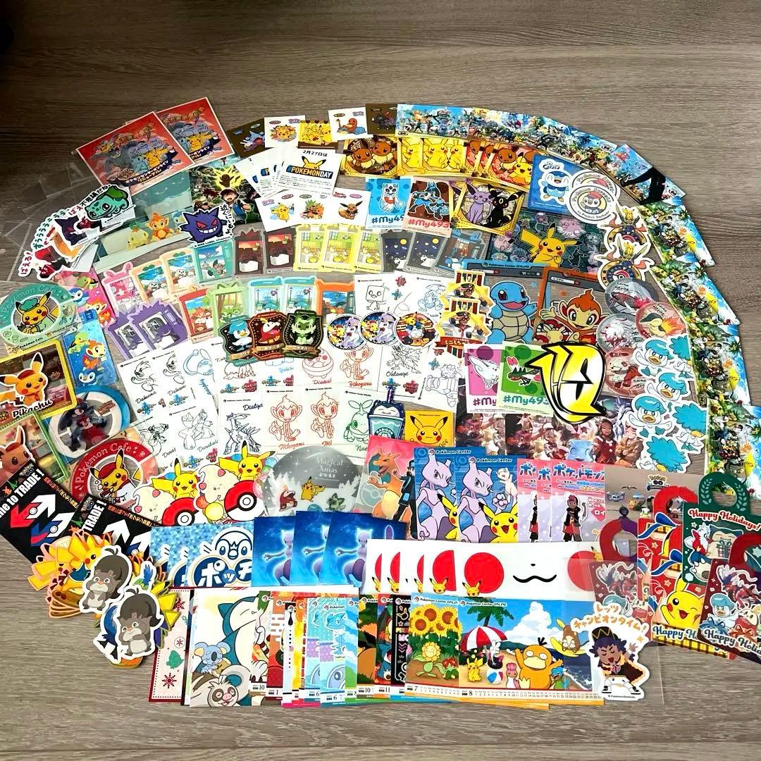 ポケセン・ポケモンカフェでしか手に入らない非売品のシール、ステッカー、グッズ等