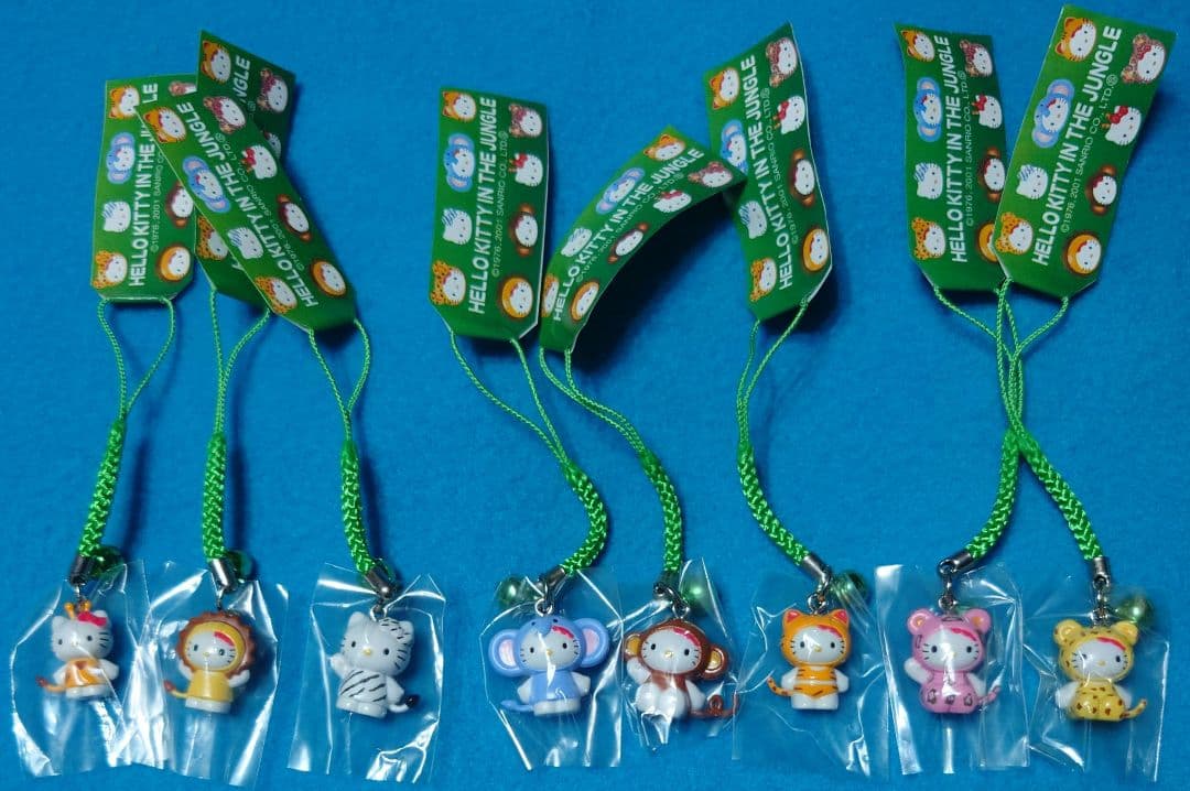 激レア☆HELLO KITTY IN THE JUNGLE☆根付全8種セット
