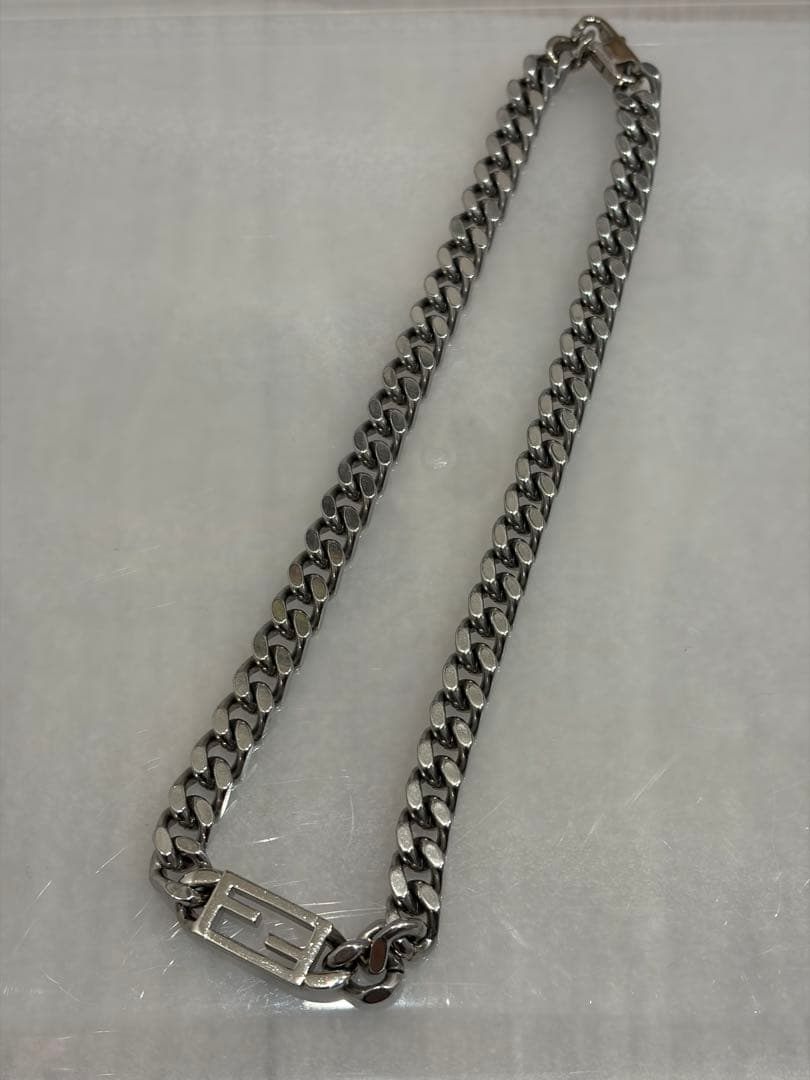 フェンディ ネックレス バゲット チョーカー 喜平 シルバー 大ぶり 目黒蓮さん着用【国内即発】FENDI バゲット ネックレス＊大人気 (FENDI