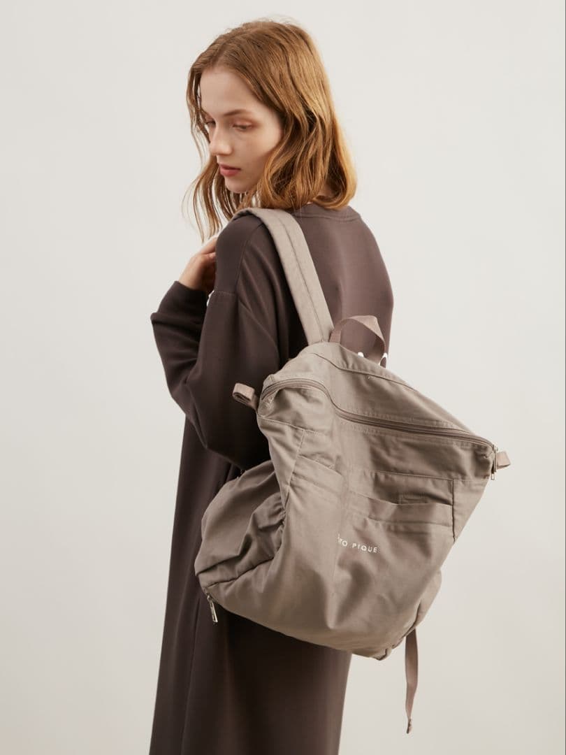 新品未使用 ジェラートピケ 2wayママリュック ライトグレー - メルカリ