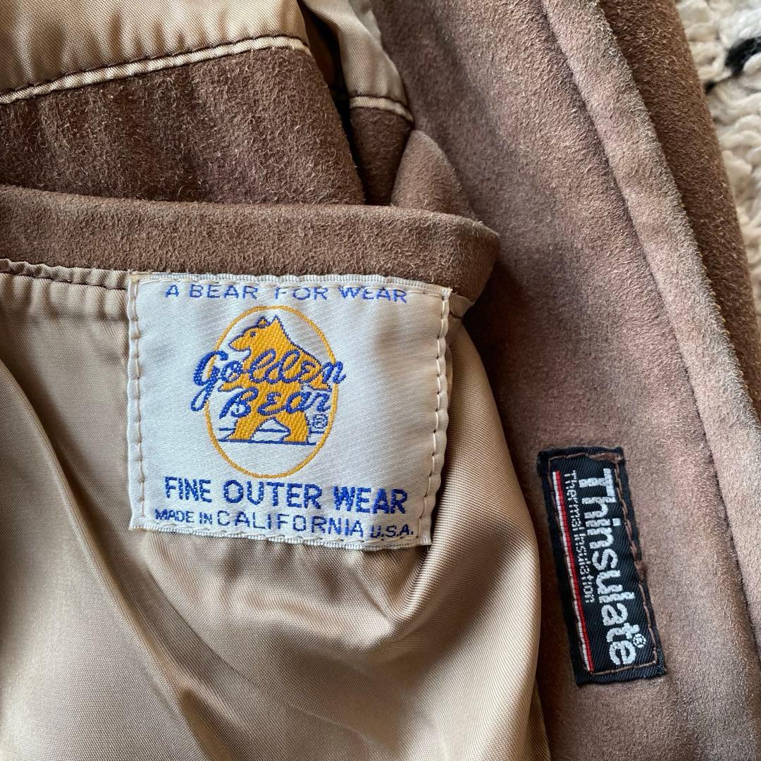 80s】Golden Bear アメリカ製 スウェード レザージャケット 希少