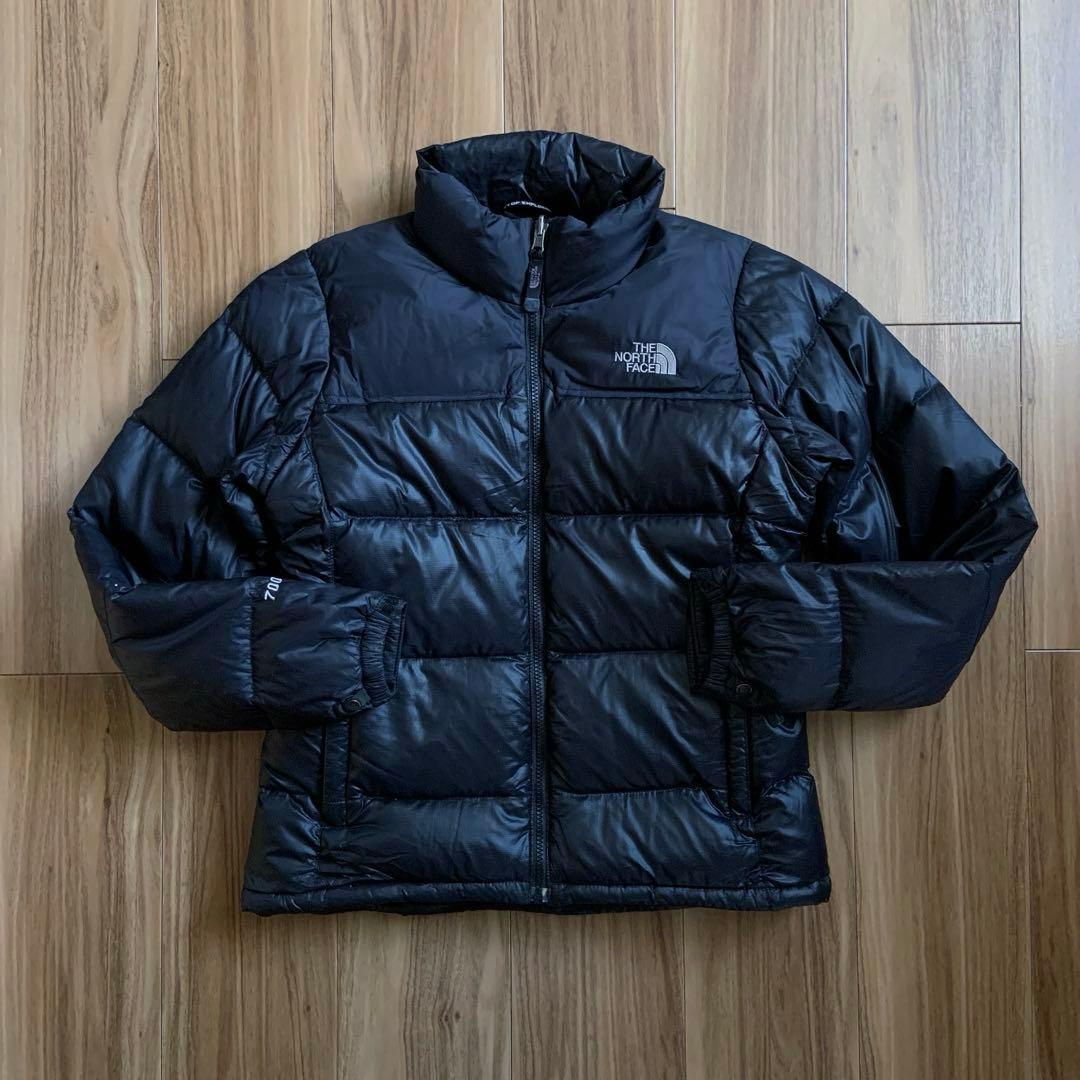 Sノースフェイスレディース700フィルブラック黒ヌプシダウンジャケット