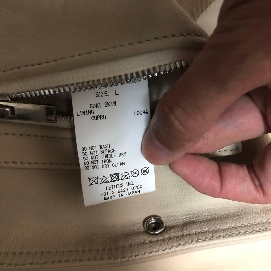 L］ The Letters レターズ ジャケット レザー - メルカリ