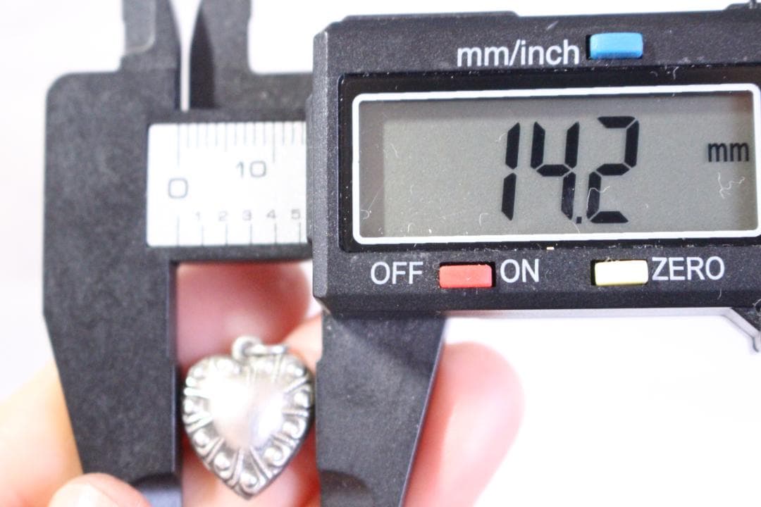 40s スウィートハートジュエリー 両面 ドット アールデコ ピュアハート