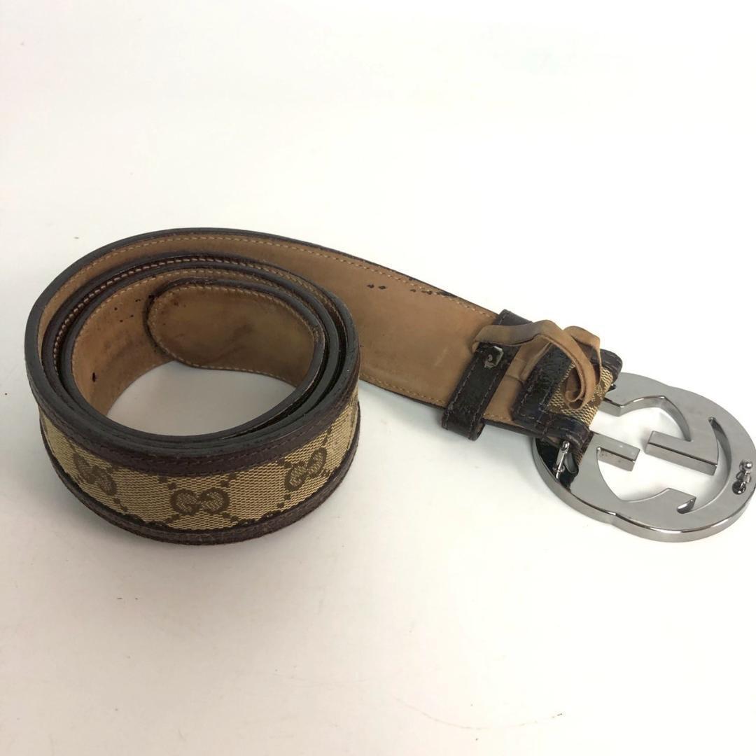 GUCCI グッチ GG柄 ロゴ ベルト ブラウン レディース ブランド