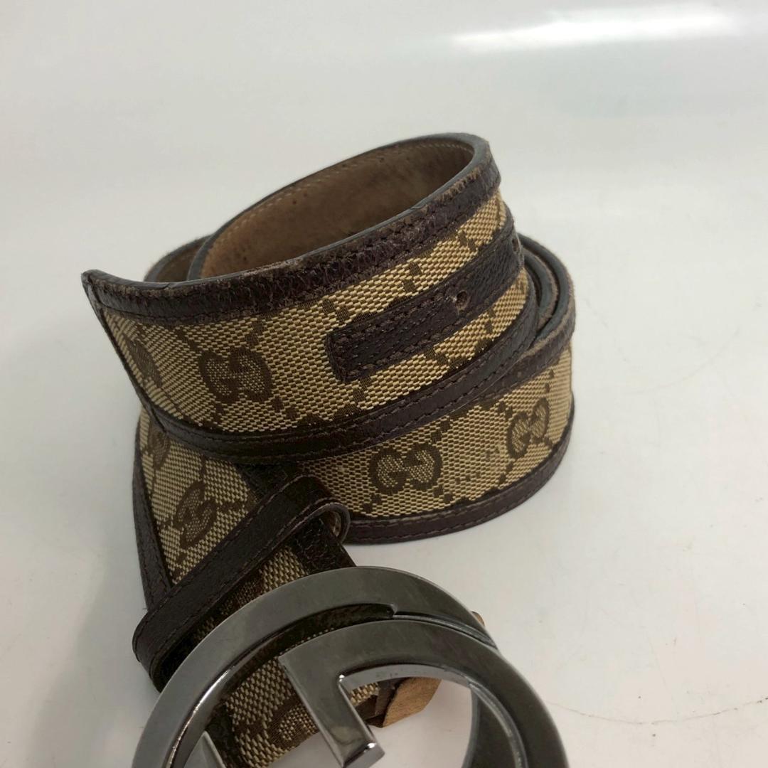 GUCCI グッチ GG柄 ロゴ ベルト ブラウン レディース ブランド