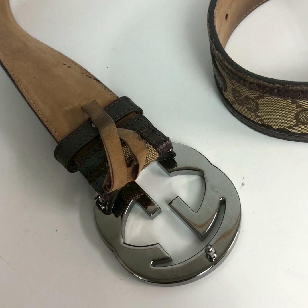 GUCCI グッチ GG柄 ロゴ ベルト ブラウン レディース ブランド