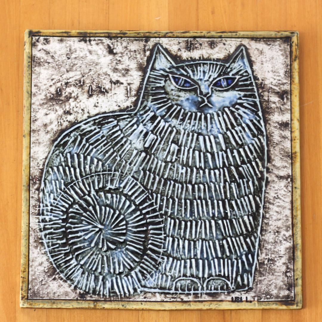 激レア・特別仕様】 リサラーソン 陶板 ブルーアイ UNIK katt ネコ