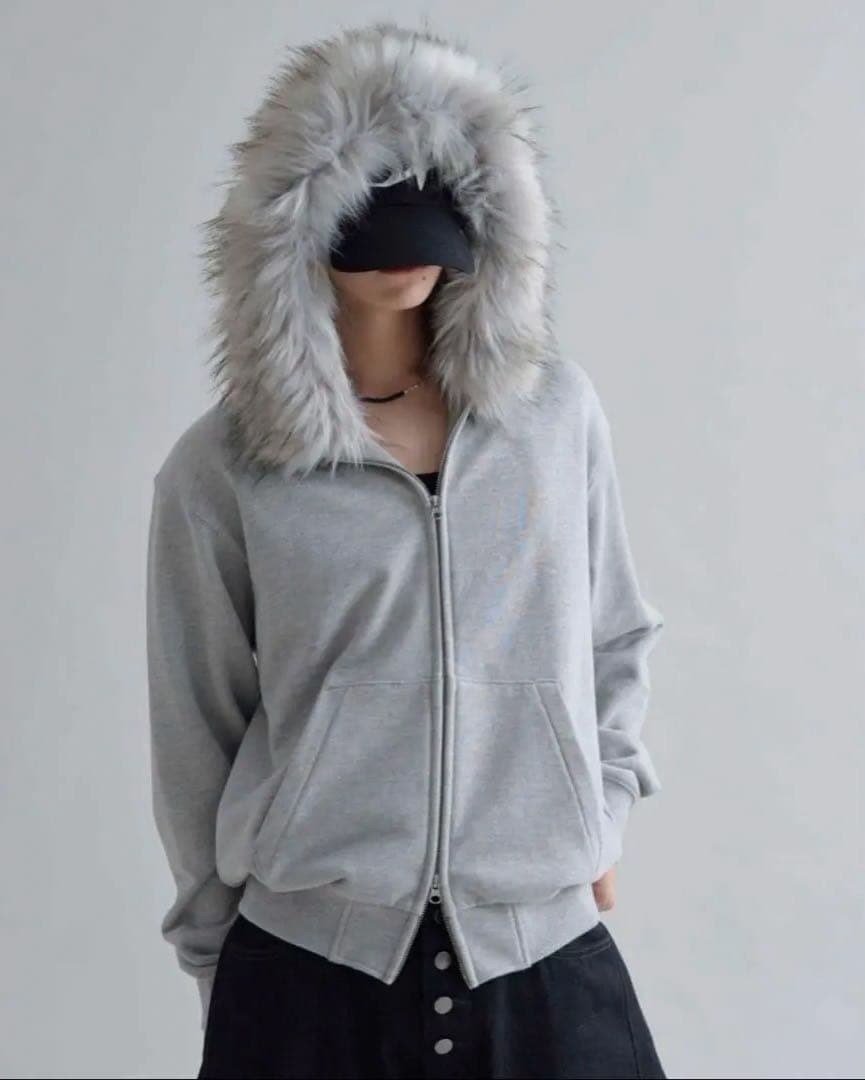epnkアジャスタブルフェイクファーフーディ パーカー Adjustable Faux Fur Hoodie /アジャスタブルフェイクファー