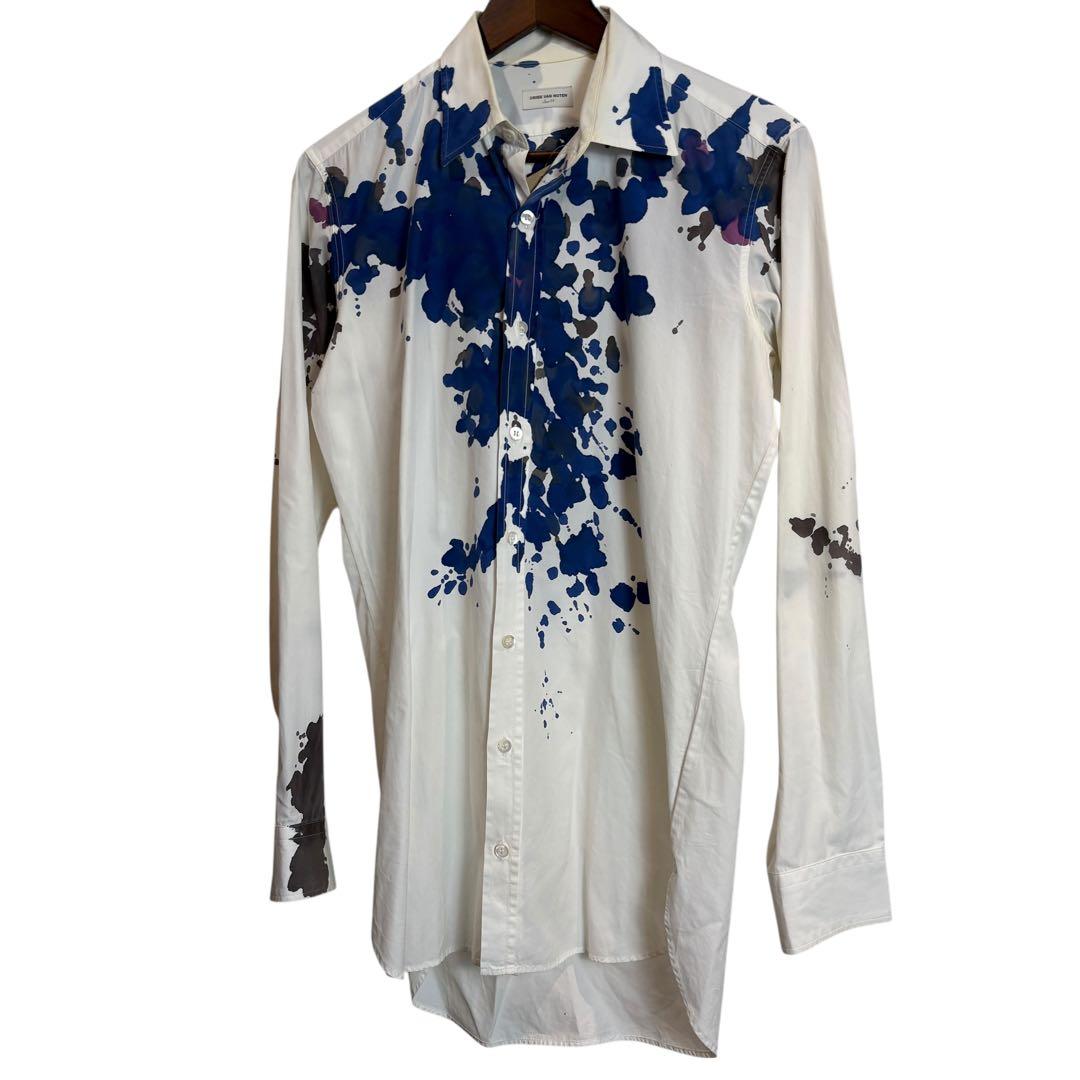 DRIES VAN NOTEN インクスプラッター ペイント 長袖シャツ 総柄 中古・古着通販】DRIES VAN NOTEN (ドリスヴァンノッテン) 総柄