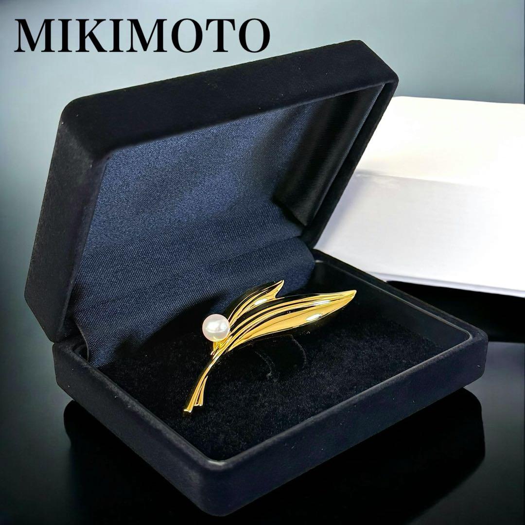 【未使用保管品】ミキモト　アコヤ　パール　本真珠　ブローチ　コサージュ　ゴールド MIKIMOTO（ミキモト） ブローチ あこや真珠 アコヤ パール K14 新品