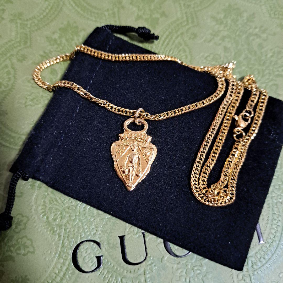 美品　GUCCI オールドグッチ チャーム 　&　チェーン50cm3㎜付き