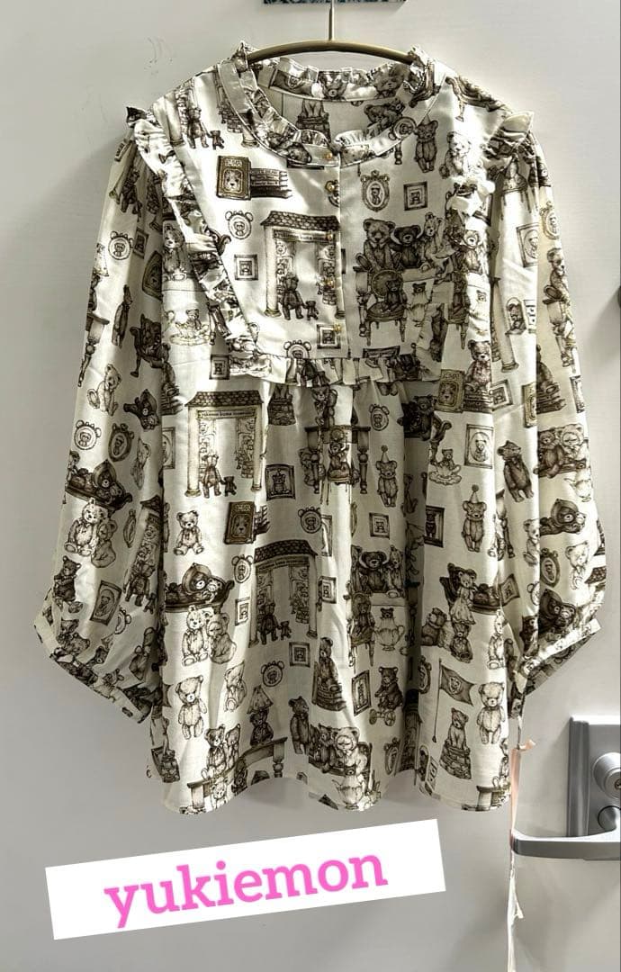 新品未使用　yukiemon ブラウス　ベア部屋柄　3Lサイズ 楽天市場】【未使用/定価1.9万】 ユキエモン yukiemon ベア部屋