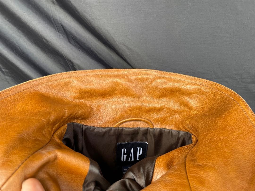 OLD GAP Leather Jacket Brown 極美品 #52 - メルカリ