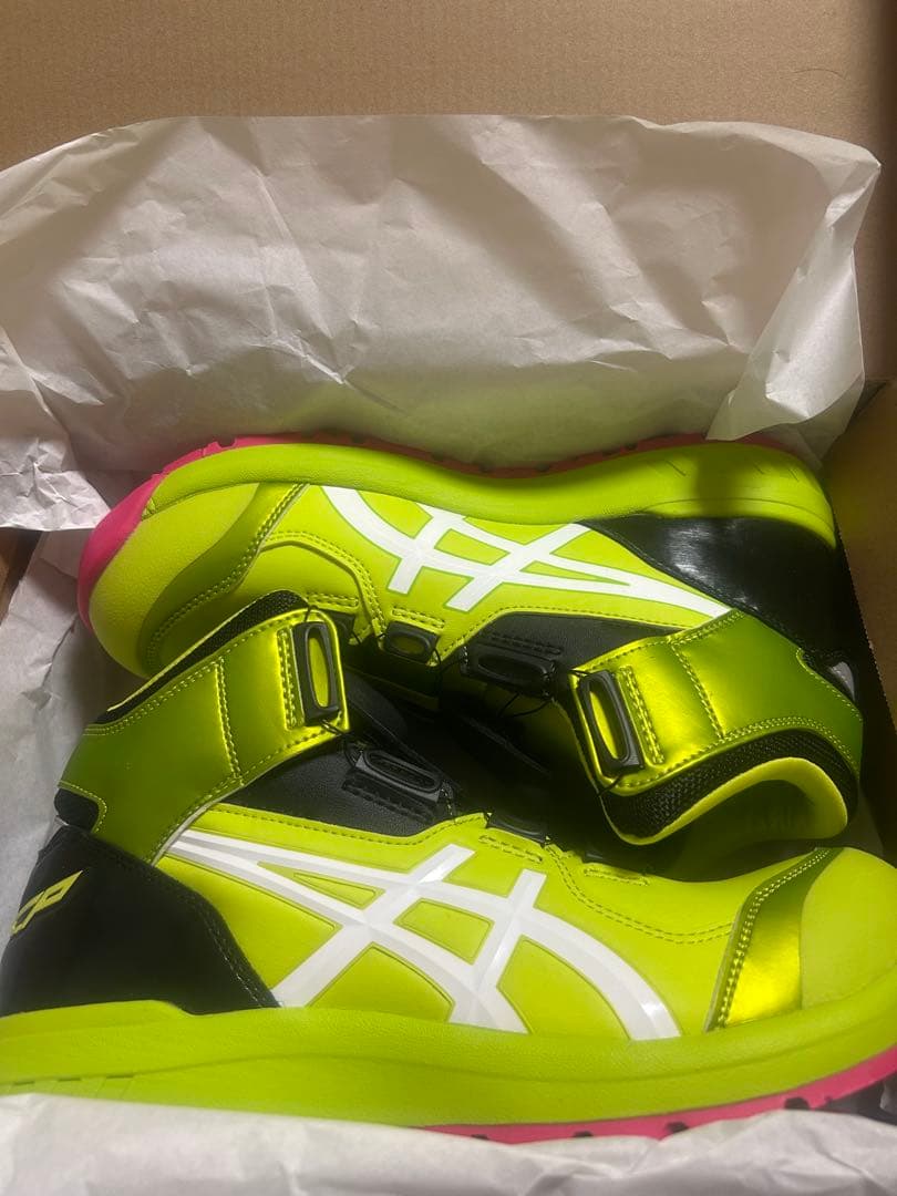 CP304 安全靴 蛍光イエロー 25.5cm 限定カラー asics