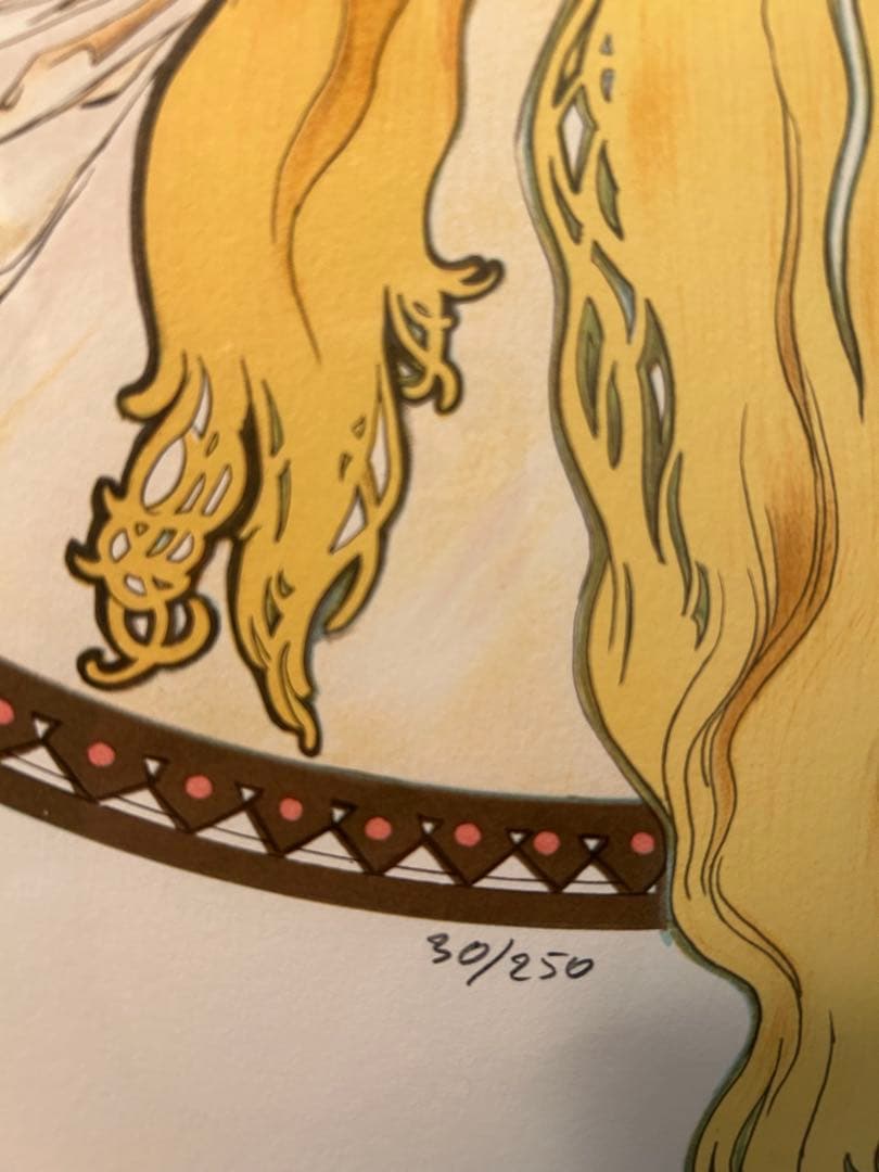 訳あり】 ミュシャ ビザンティン風の頭部 ブロンド ブルネット 2枚組