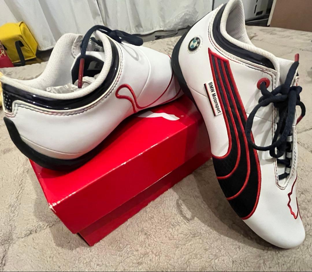 Puma ドライビングシューズ ホワイト/ブラック 未使用 PUMA（プーマ） スニーカー SPEEDCAT LTH スピードキャット レザー