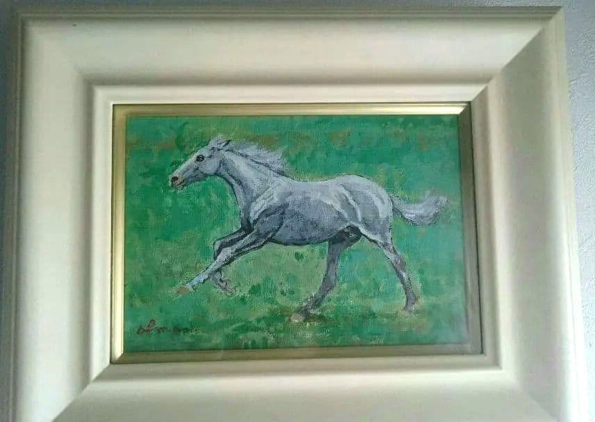 油絵 今川和男画 馬 絵画 SM美術品アート
