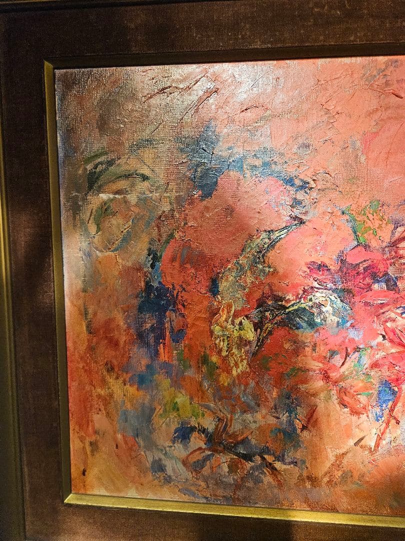 宗久恭子 2枚 ［鳥のいこい］［董と鳥］1967作 抽象画 油彩画 春陽会員