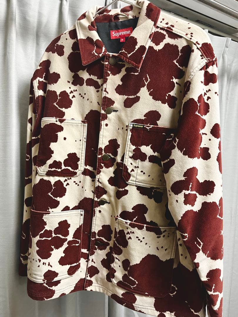 our's着用】Supreme Velvet Chore Coat Cow - メルカリ
