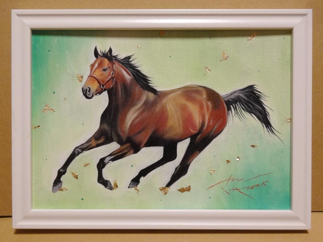 上鈴木正一 油彩画 B5サイズ『 たくましく 』新作原画 オススメの作品