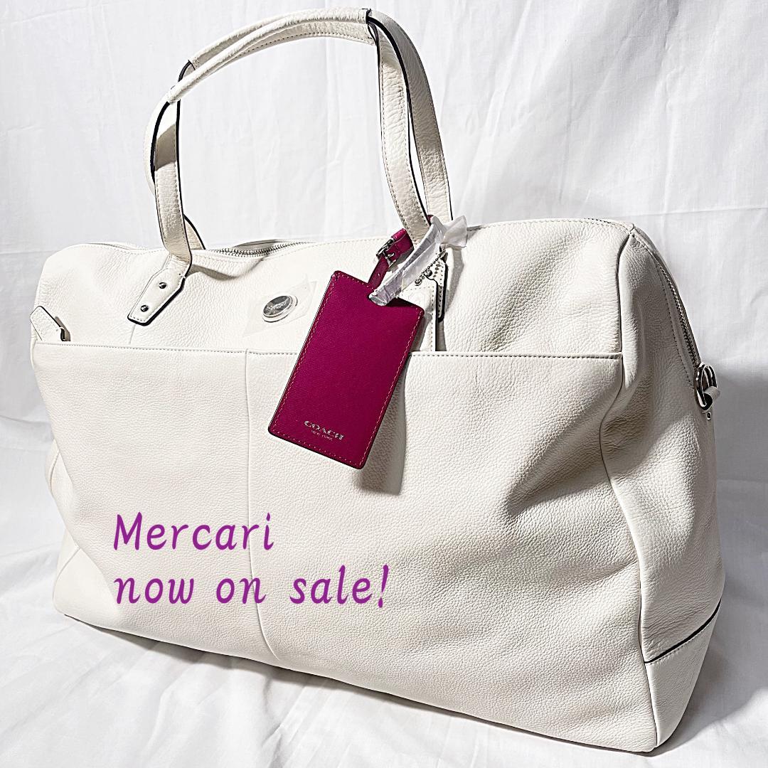 未使用 COACH コーチ レザー ボストンバッグ ホワイト 2way
