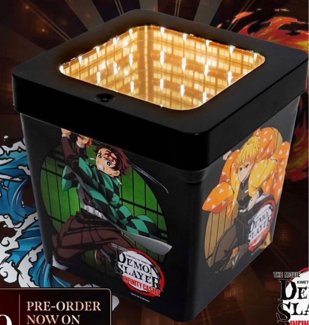 鬼滅の刃 無限城編 海外限定 光るポップコーンボックス缶
