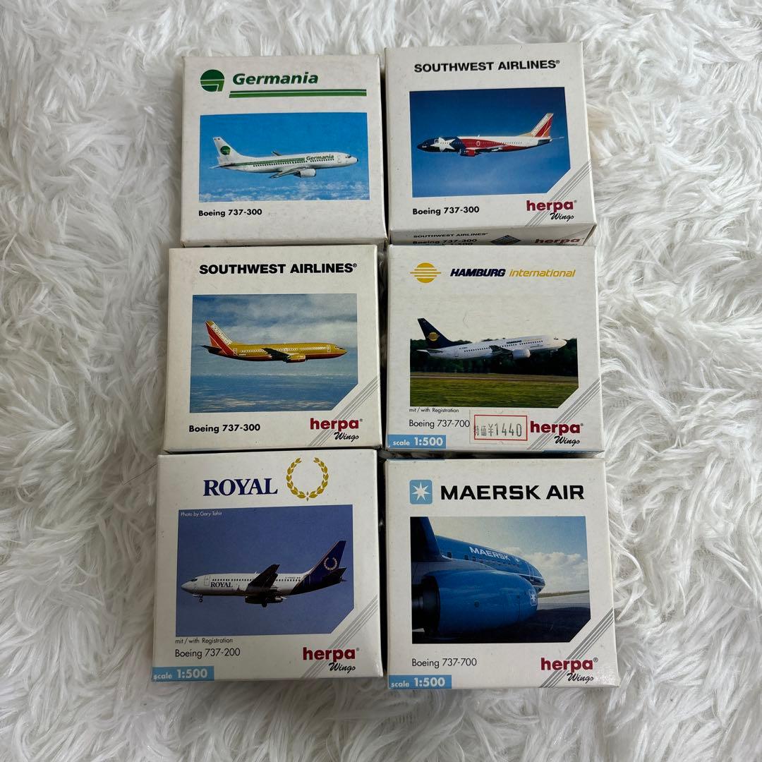 【中古】herpa Boeing 6個