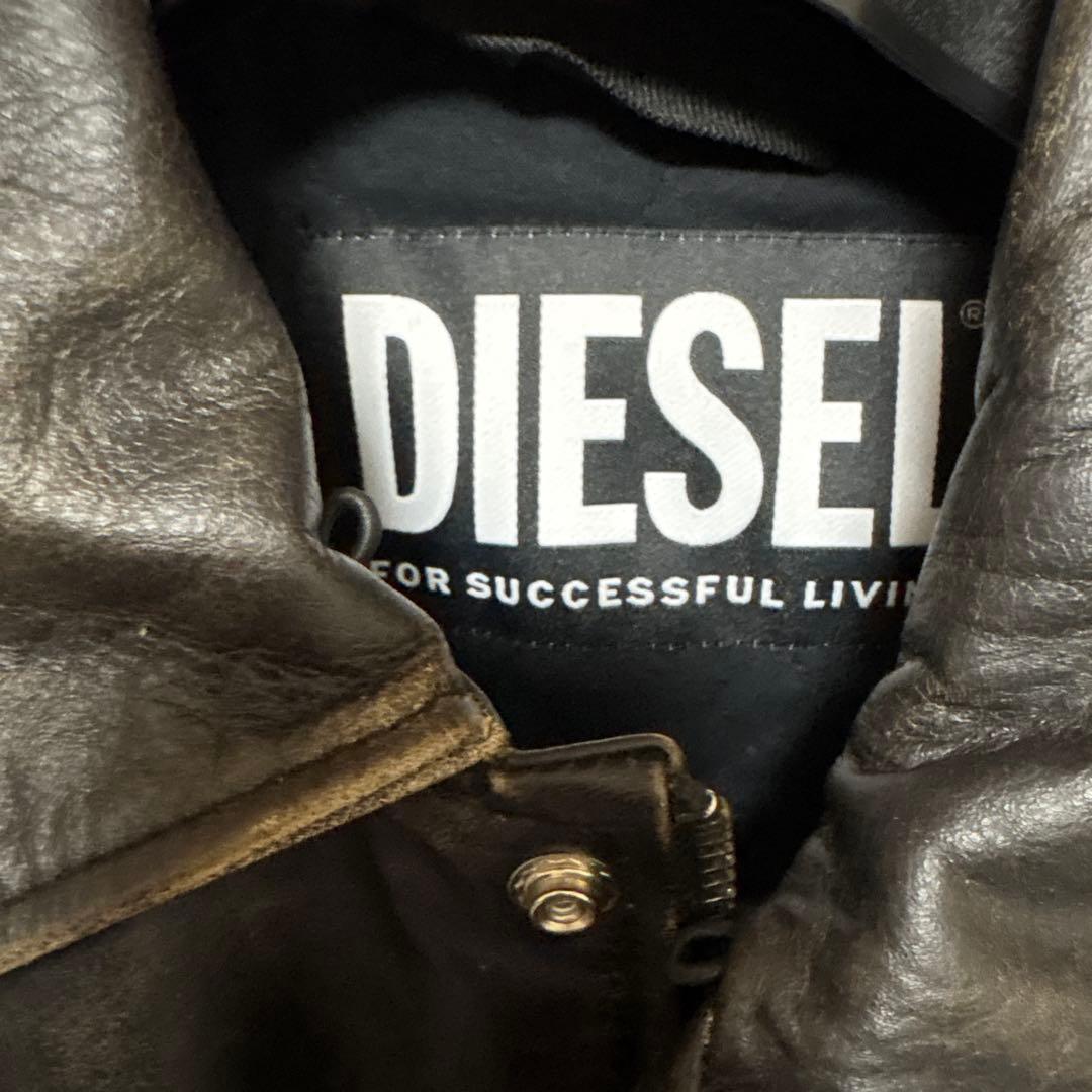 DIESEL レザージャケット ブラック グレン マーティンス