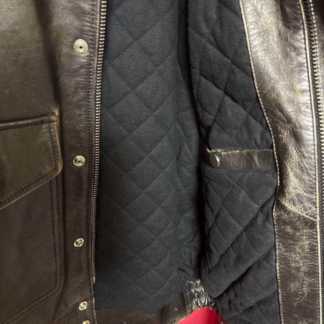 DIESEL レザージャケット ブラック グレン マーティンス - メルカリ