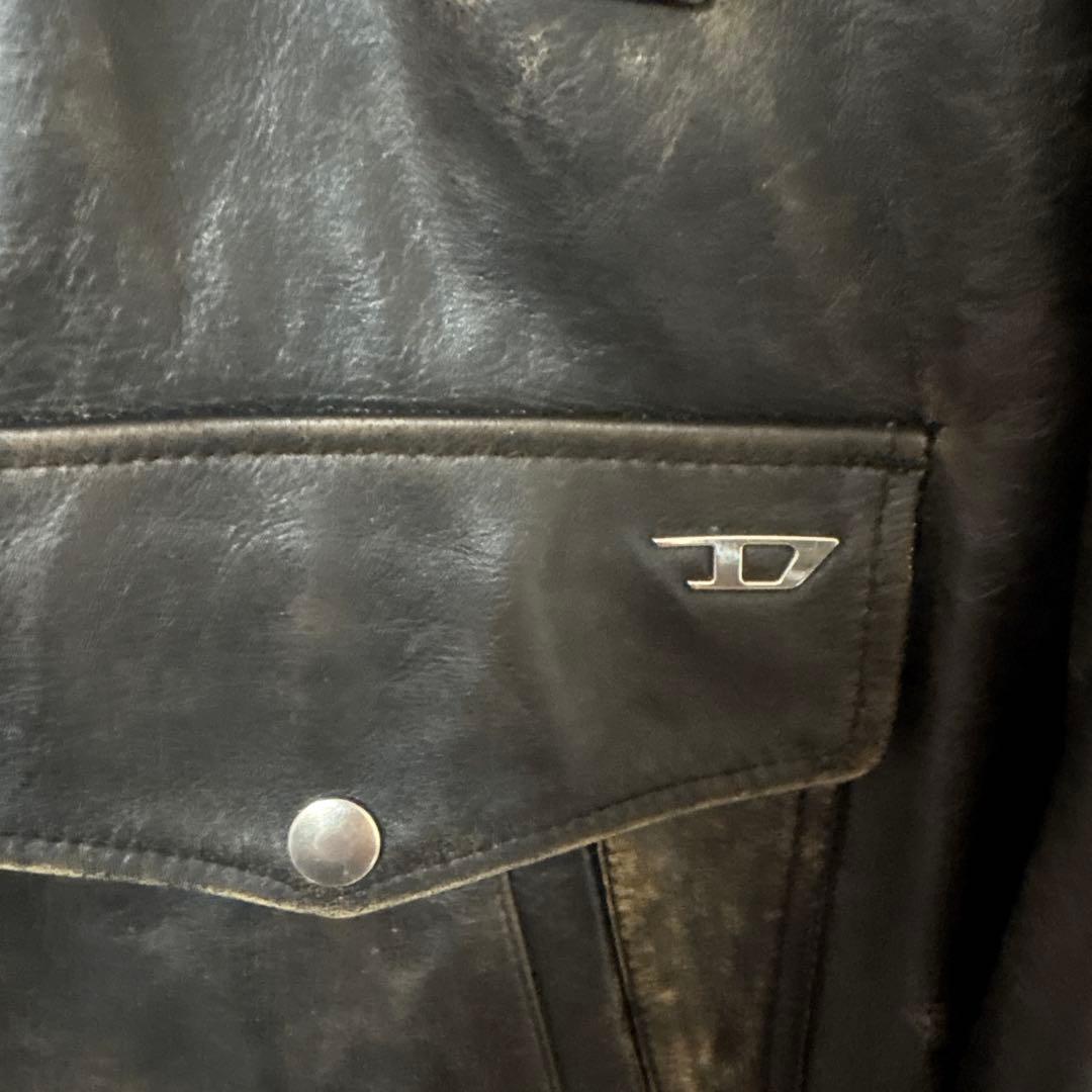 DIESEL レザージャケット ブラック グレン マーティンス