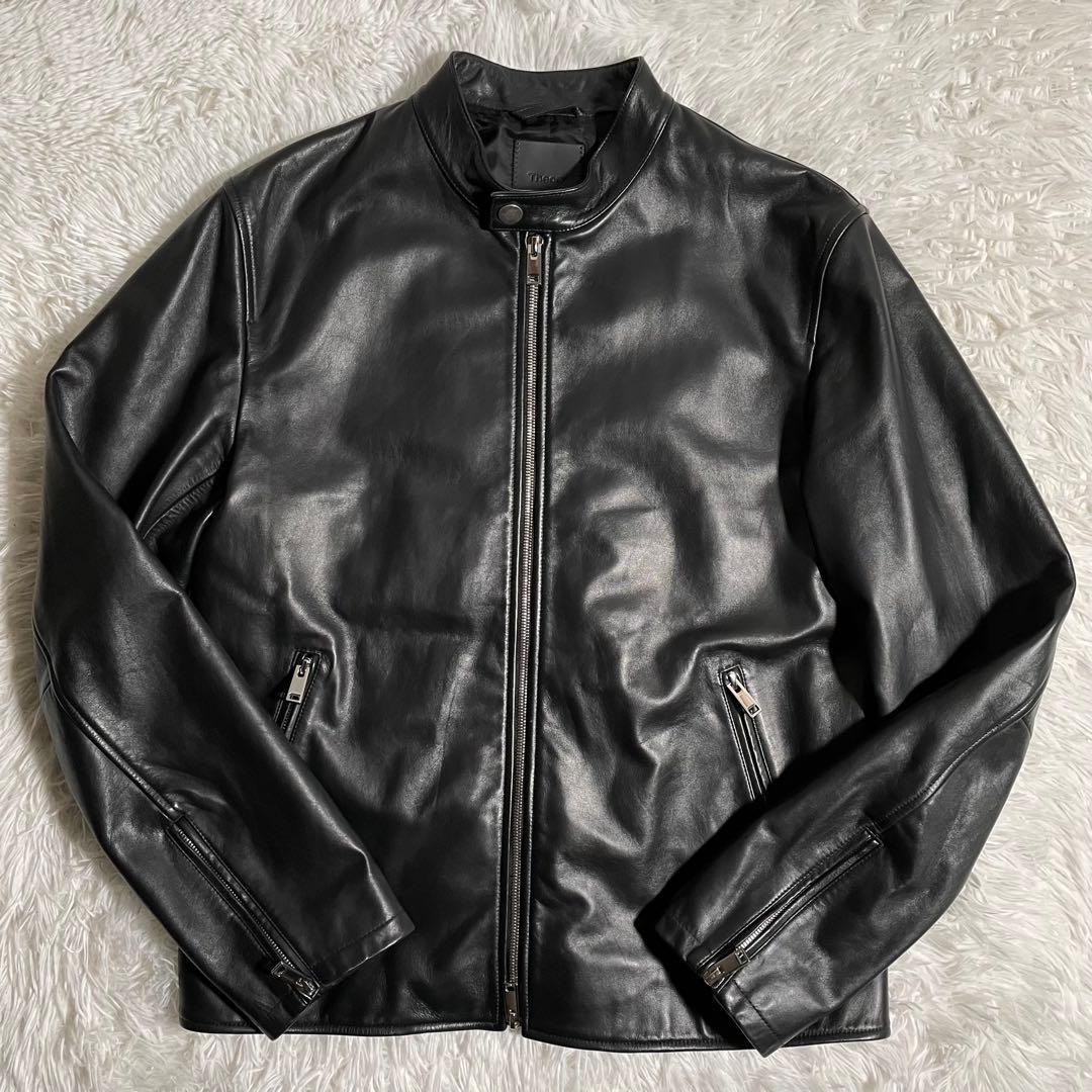 セオリー レザージャケット スタンドカラー ラムナッパレザー