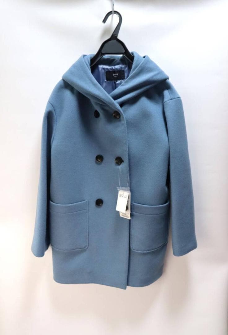 新品 SHIPS シップス フード ショート コート ダッフルコート アウター SHIPS（シップス） ピーコート pコート SUPER140 ダブル フェイス