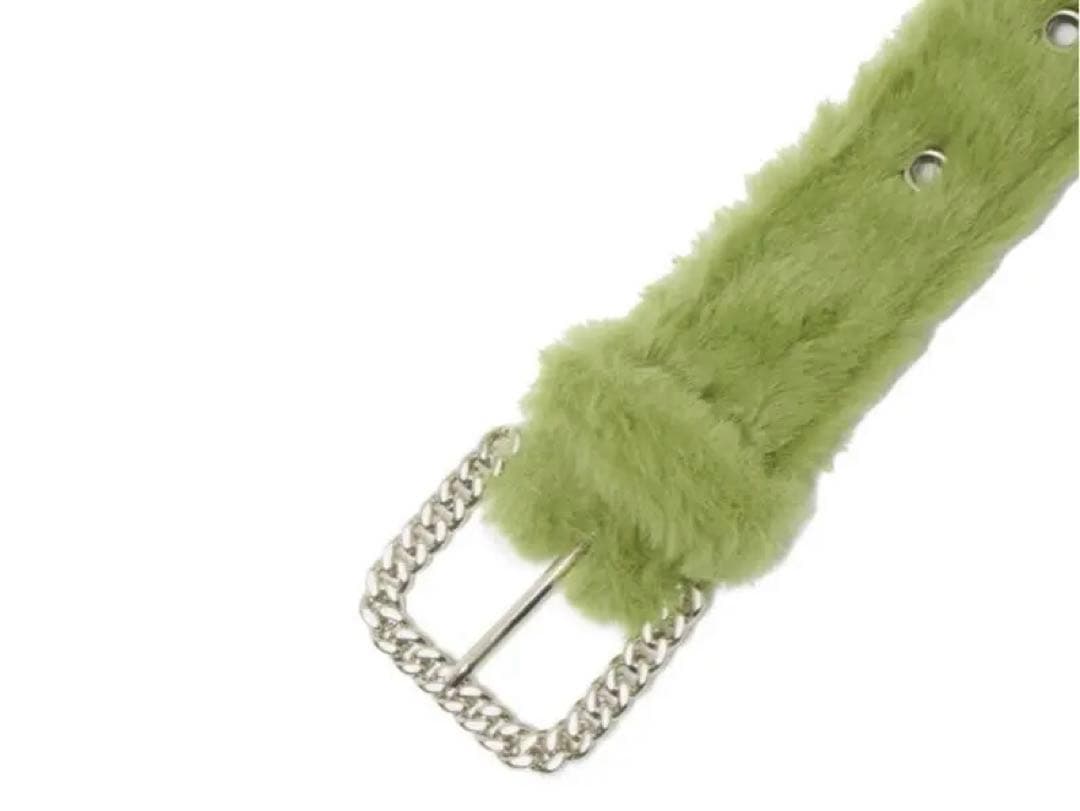 AFB FUR BELT GREEN L - メルカリ