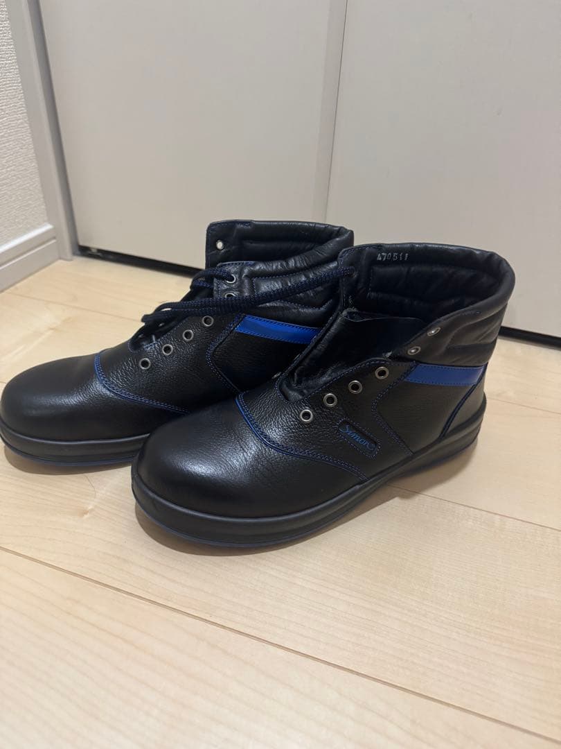 Simon 安全靴 黒/青 SL22-BL