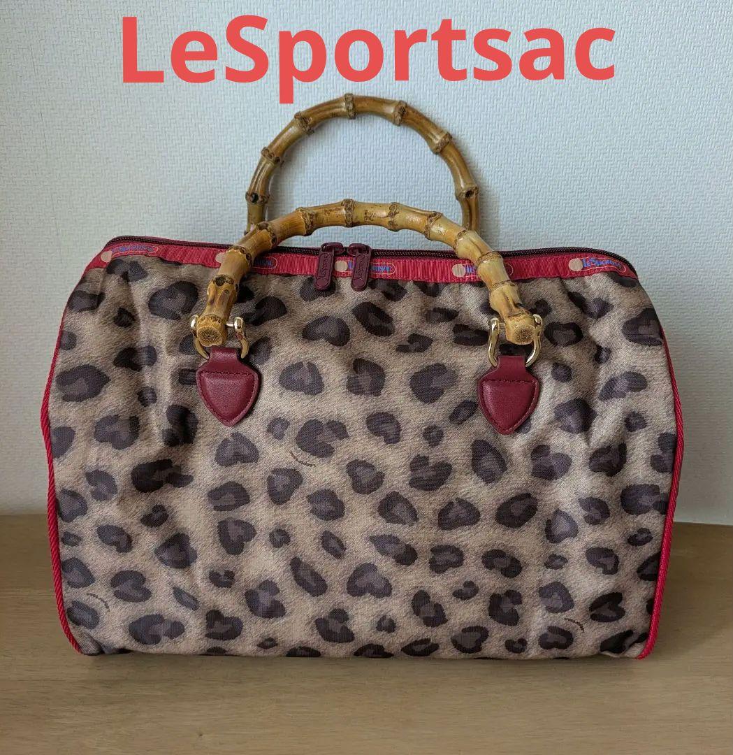 【美品】LeSportsacバンブーボストンバッグ LeSportsac（レスポートサック）の「SMALL BAMBOO BOSTON クリーム