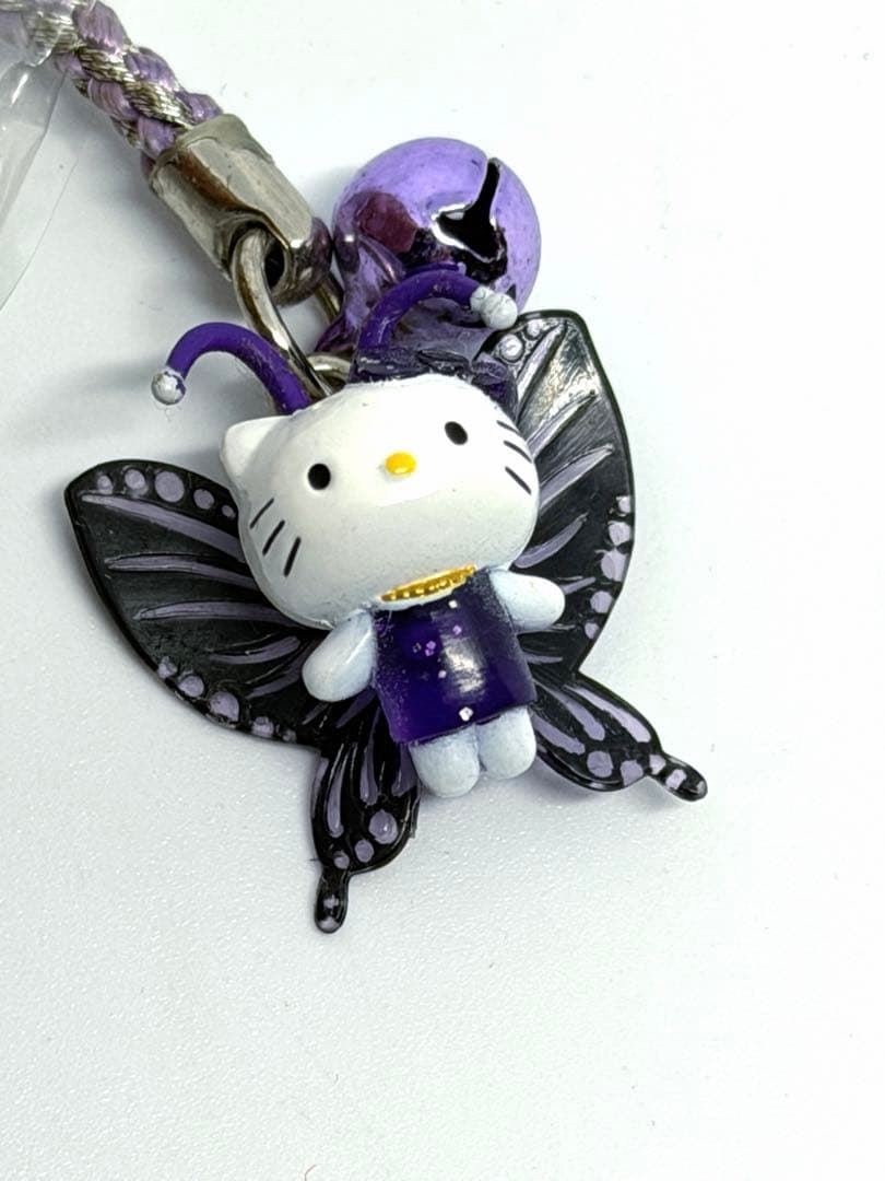 希少 レア 花と蝶 ハローキティ 根付け ストラップ サンリオ ねつけ ご