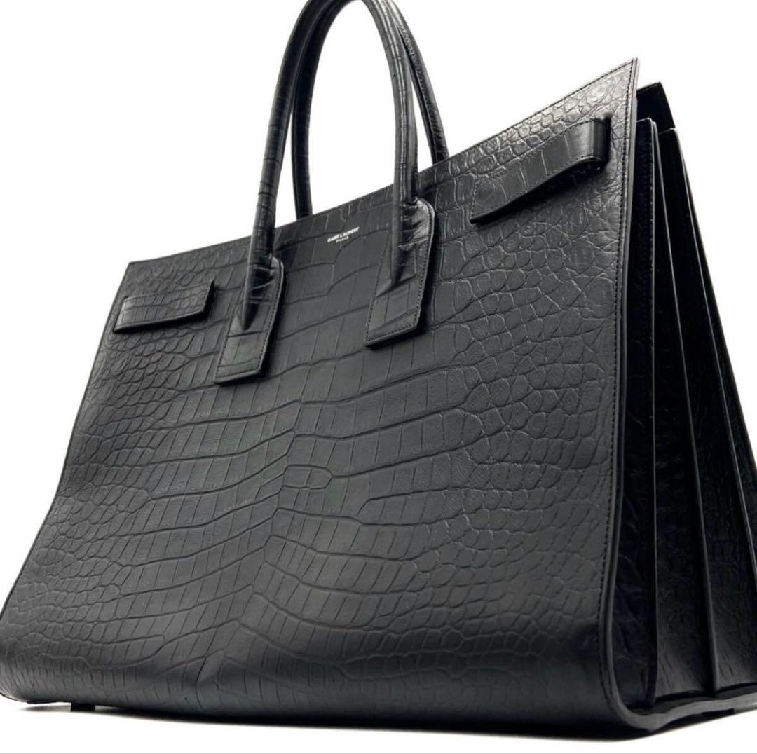 Saint Laurent サンローラン サックドジュール クロコ型押し