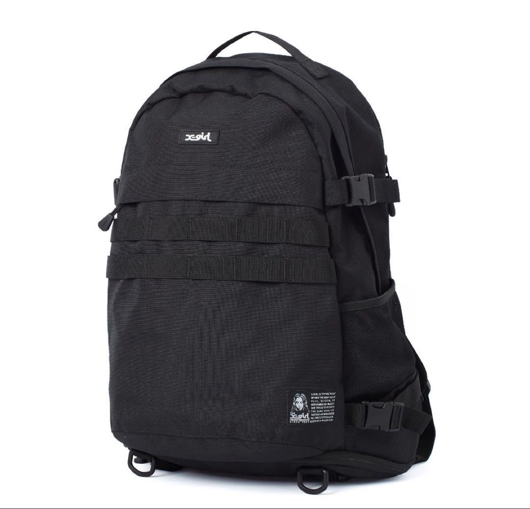 X-girl FACE BACKPACK エックスガール　通学　バックパック X-girl（エックスガール） リュック FACE LABEL ADVENTURE BACKPACK