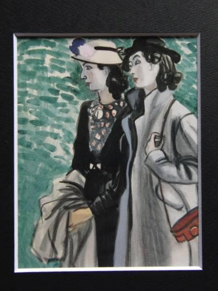 中西 利雄、散策、希少な額装用画集より、美品、新品額装付