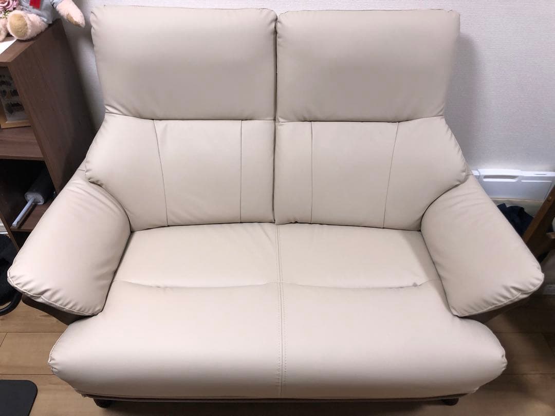 傷・汚れに強い合成皮革 2人掛けソファ(PD02-2 Nシールド BE)