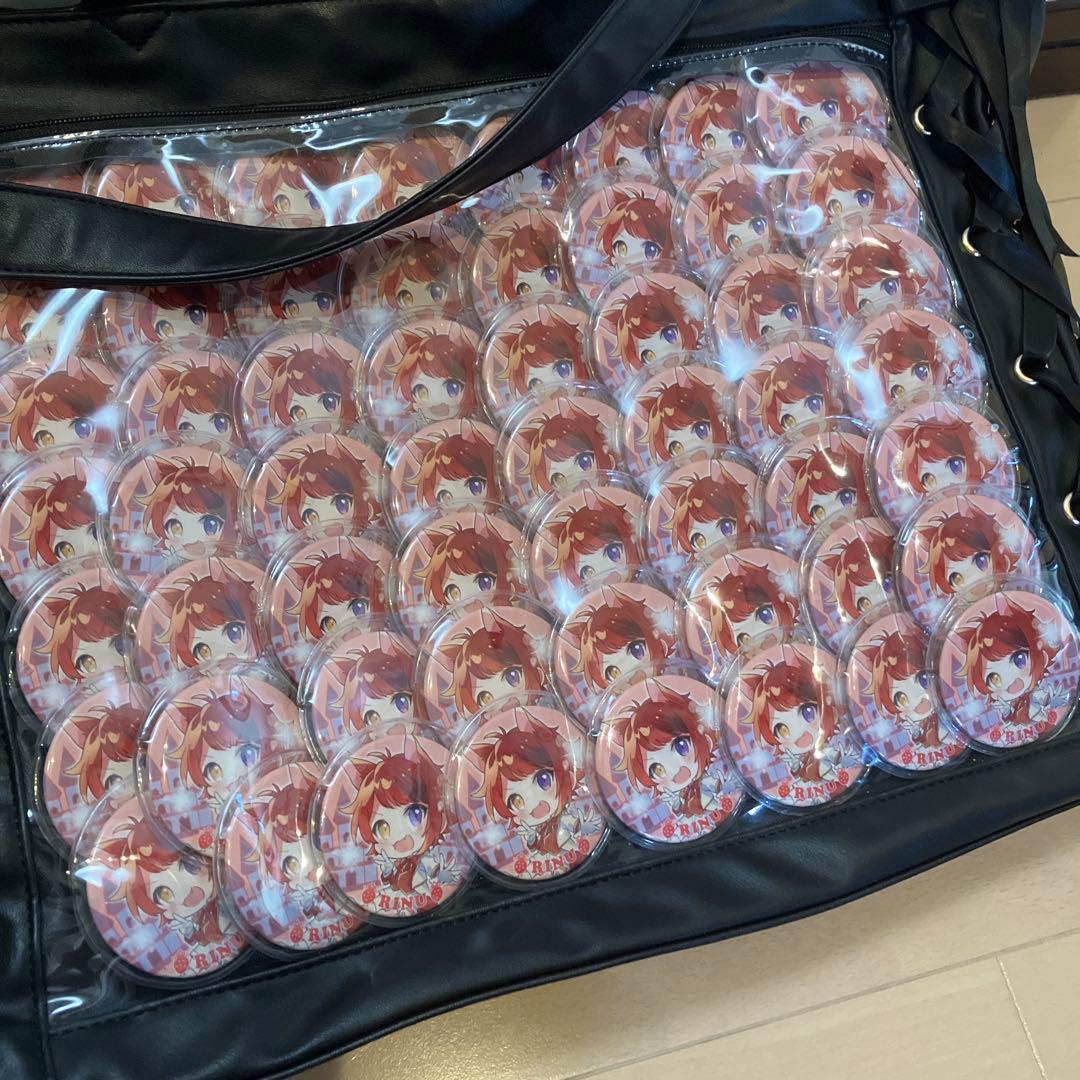 莉犬くん 痛バッグ 缶バッジ56個 キャラクタークリアポケット付き