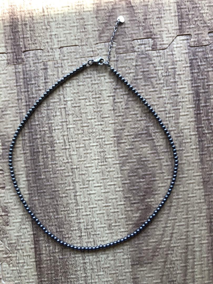 【asak】テラヘルツネックレス 約40cm レディース3ミリ珠