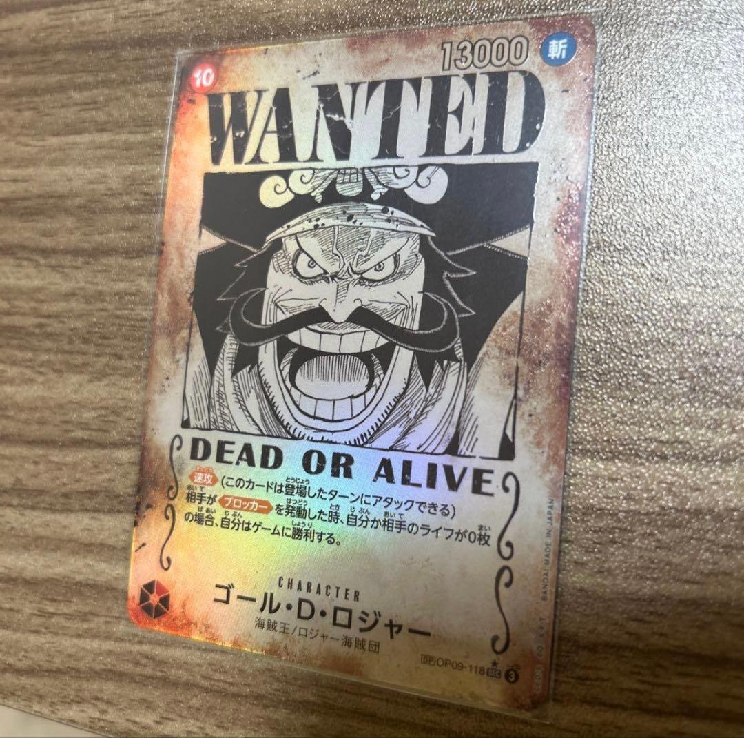 OP09-118 SP 手配書 ゴール・D・ロジャー - メルカリ