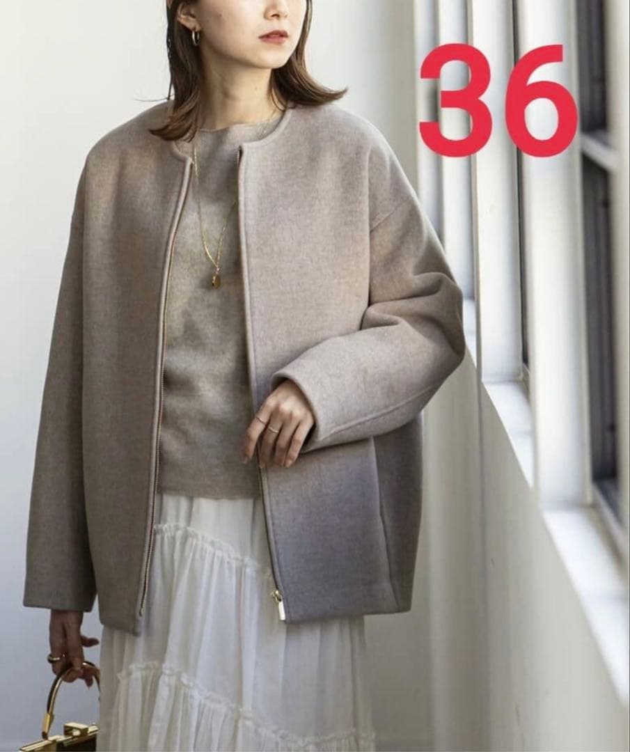 Noble　ノーブル　MTRカラーレスジップショートコート